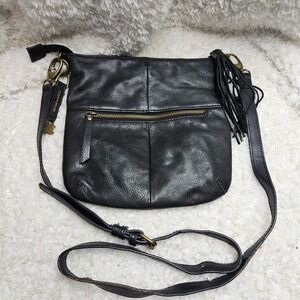 Lucky Brand Soft Black Leather Crossbody Bag